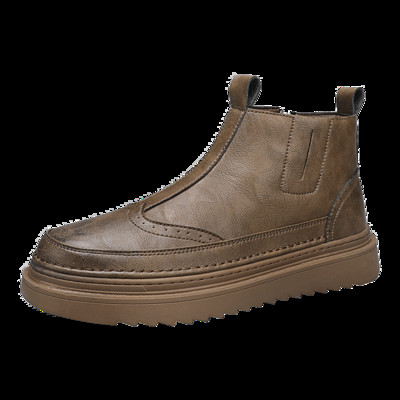 Fashion Trends Ανδρικά κλασικά ρετρό μπότες Chelsea Comfort Χειροποίητα χειροποίητα δερμάτινα μποτάκια ακριβείας Παπούτσια με χοντρή σόλα