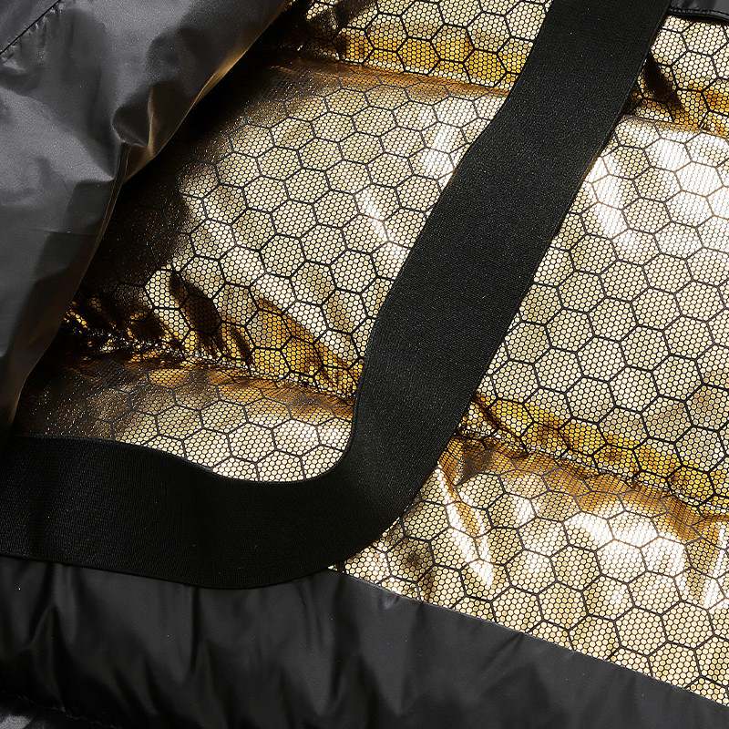 Zimné pánske ležérne vetruodolné s kapucňou, hrubé parky, pánske prešívané čierne zlato, vintage klasické bombardéry, kabát, pánsky kabát, vonkajší