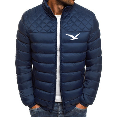 ZOGAA Seagull Winter Parka pentru bărbați Jachetă ușoară și caldă Jachetă ocazională cu guler