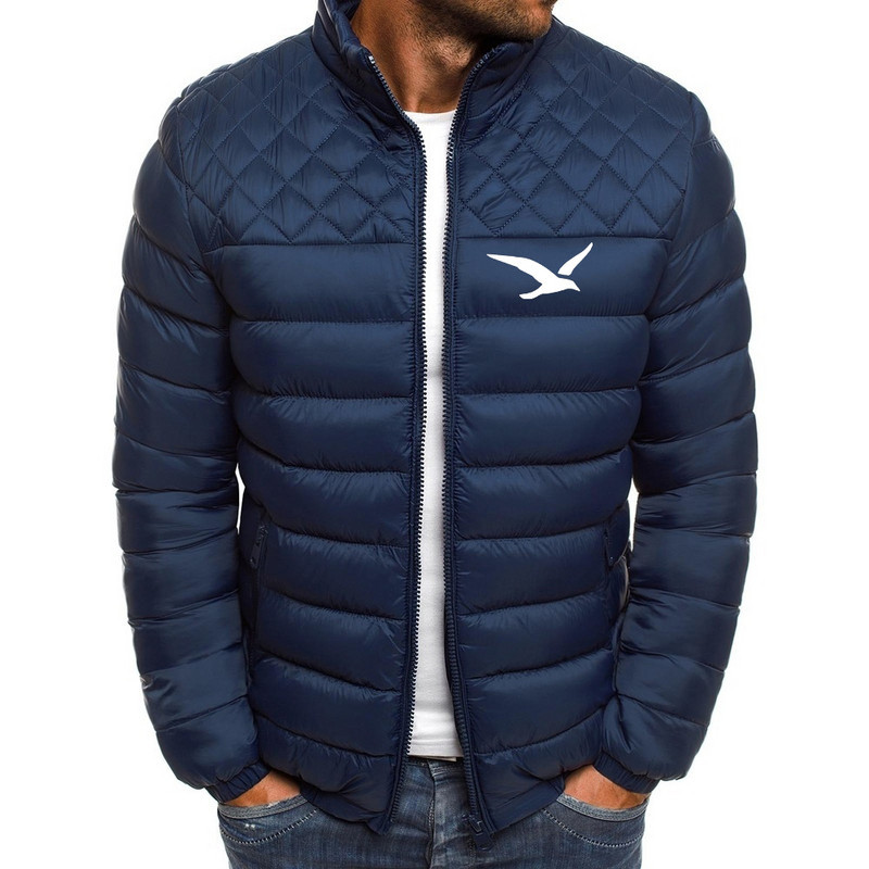 ZOGAA Seagull Winter Parka pentru bărbați Jachetă ușoară și caldă Jachetă ocazională cu guler