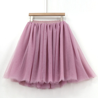 Γυναικείες Lolita Petticoat falda Mujer saia jupe Μυστική μόδα Μπεζ φούστα τούλι Vintage πλισέ φούστες Προσαρμοσμένο 7 Layer Plus μέγεθος