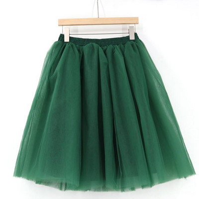 Γυναικείες Lolita Petticoat falda Mujer saia jupe Μυστική μόδα Μπεζ φούστα τούλι Vintage πλισέ φούστες Προσαρμοσμένο 7 Layer Plus μέγεθος