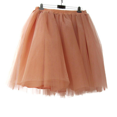 Γυναικείες Lolita Petticoat falda Mujer saia jupe Μυστική μόδα Μπεζ φούστα τούλι Vintage πλισέ φούστες Προσαρμοσμένο 7 Layer Plus μέγεθος