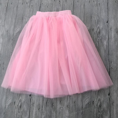 Γυναικείες Lolita Petticoat falda Mujer saia jupe Μυστική μόδα Μπεζ φούστα τούλι Vintage πλισέ φούστες Προσαρμοσμένο 7 Layer Plus μέγεθος