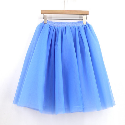 Γυναικείες Lolita Petticoat falda Mujer saia jupe Μυστική μόδα Μπεζ φούστα τούλι Vintage πλισέ φούστες Προσαρμοσμένο 7 Layer Plus μέγεθος