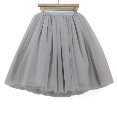 Γυναικείες Lolita Petticoat falda Mujer saia jupe Μυστική μόδα Μπεζ φούστα τούλι Vintage πλισέ φούστες Προσαρμοσμένο 7 Layer Plus μέγεθος