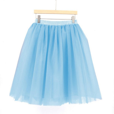 Γυναικείες Lolita Petticoat falda Mujer saia jupe Μυστική μόδα Μπεζ φούστα τούλι Vintage πλισέ φούστες Προσαρμοσμένο 7 Layer Plus μέγεθος