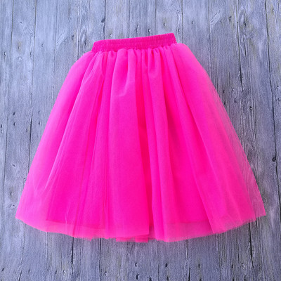 Γυναικείες Lolita Petticoat falda Mujer saia jupe Μυστική μόδα Μπεζ φούστα τούλι Vintage πλισέ φούστες Προσαρμοσμένο 7 Layer Plus μέγεθος