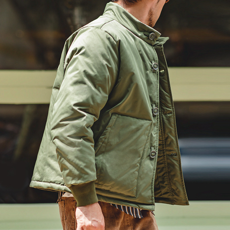 Maden Vintage Thickened A1 Bomber Jacket Ανδρικά χειμερινά υπερμεγέθη παλτό padding 2023 Νέα περιστασιακά θερμαινόμενα πάρκα αντιανεμικά ρούχα