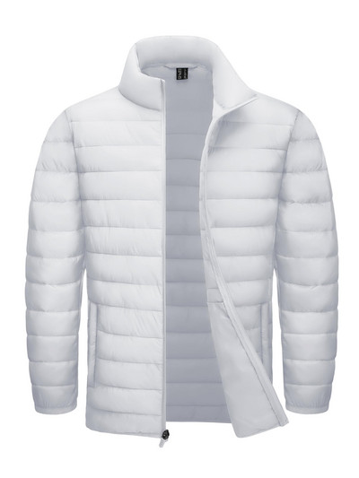 TACVASEN Stand Collar Ελαφρύ τζάκετ Ανδρικό καπιτονέ τζάκετ Αδιάβροχο Ripstop Down Μονωτικά αντιανεμικά παλτά