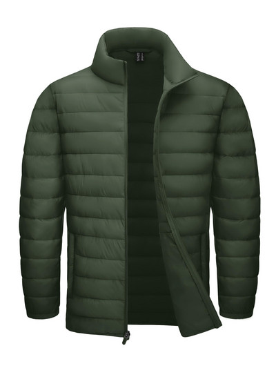 TACVASEN Stand Collar Ελαφρύ τζάκετ Ανδρικό καπιτονέ τζάκετ Αδιάβροχο Ripstop Down Μονωτικά αντιανεμικά παλτά