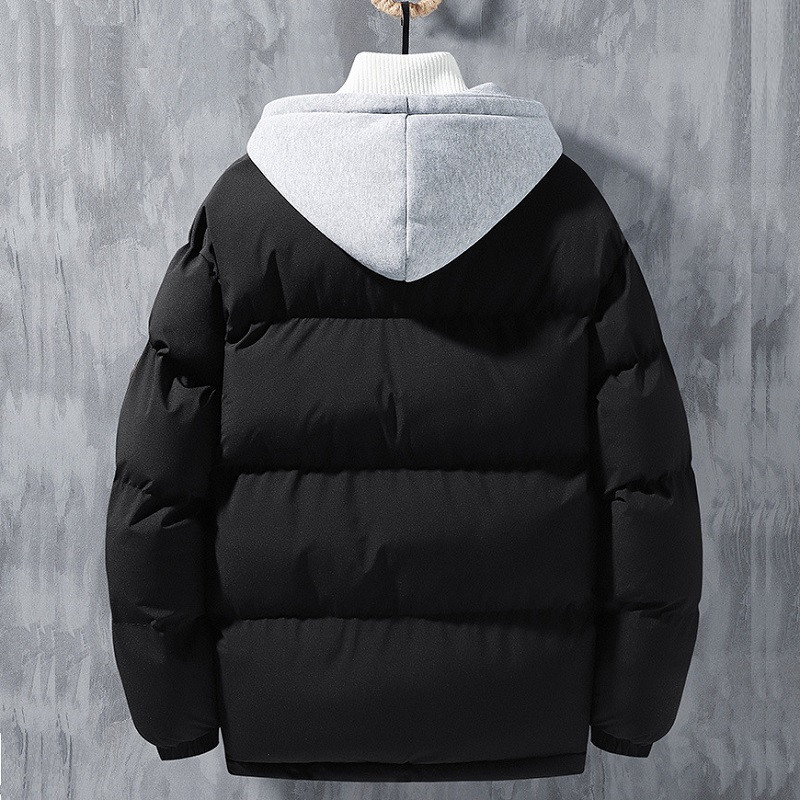 2023 Îmbrăcăminte de mărime Plus Jachetă falsă din bumbac din două piese Jachetă caldă cu glugă îngroșată pentru cuplu Palton de modă Palton de iarnă Bărbați