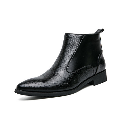 Poslovne svečane muške kožne cipele s visokim gornjim dijelom od goveđe kože u različitim kombinacijama, ležerne trendi cipele, kratke čizme