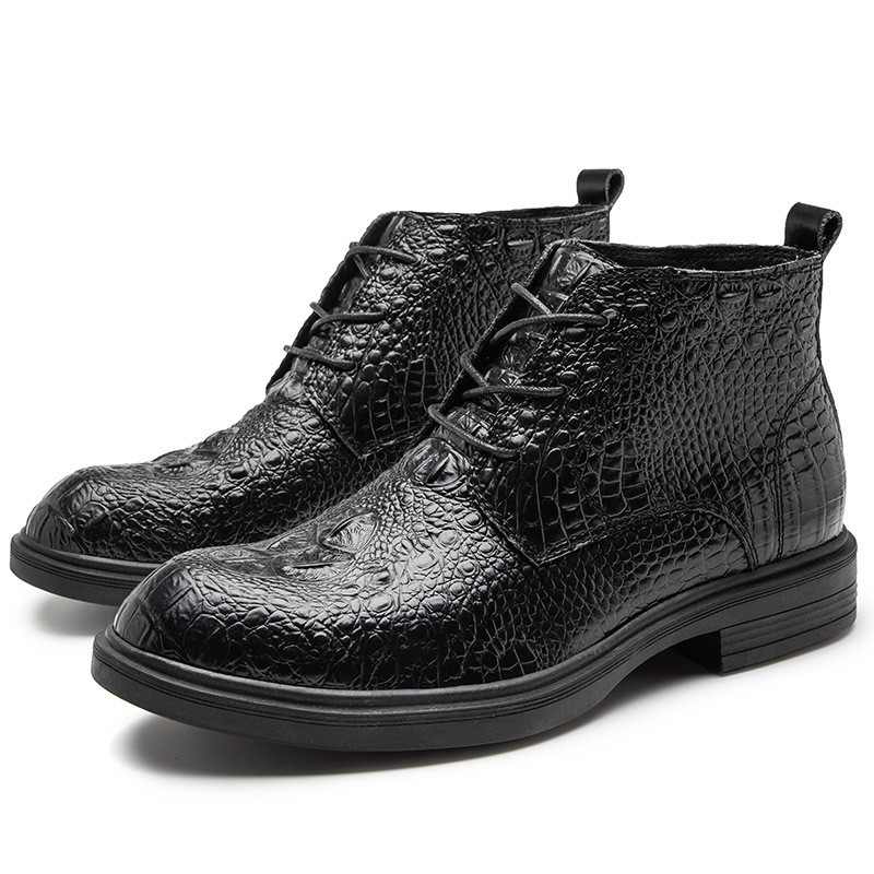 Poslovne svečane muške kožne cipele s visokim gornjim dijelom od goveđe kože u različitim kombinacijama, ležerne trendi cipele, kratke čizme