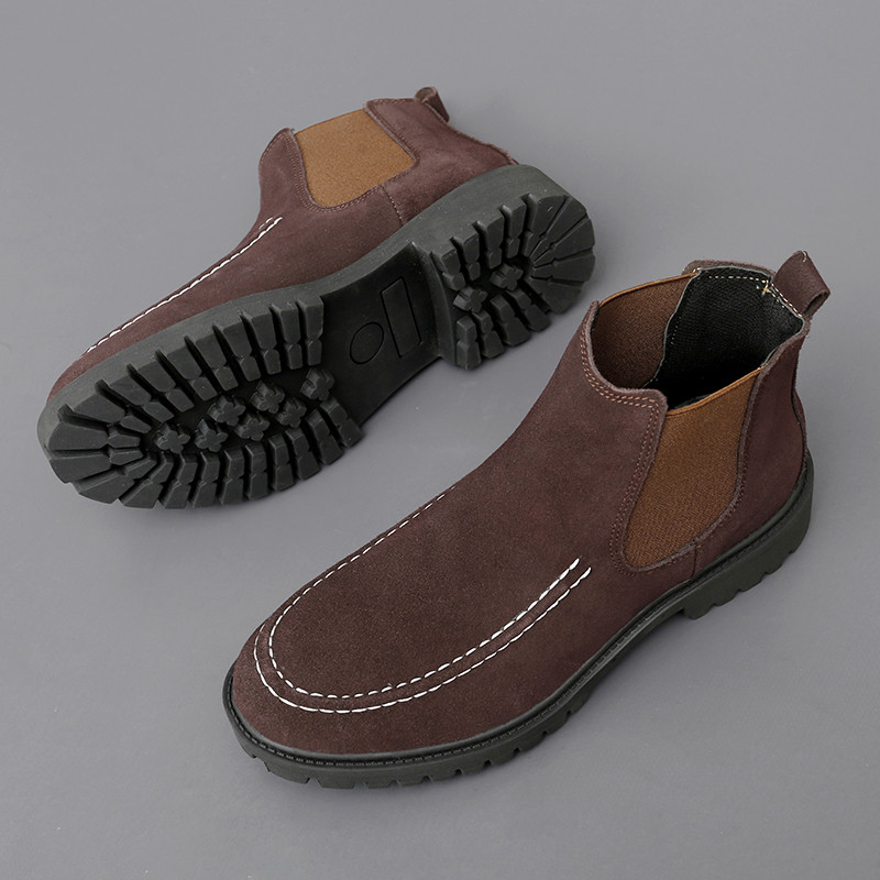 Pánske čižmy Chelsea Klasické Párty Ležérne Retro Krátke Svadobné Nazúvacie Členkové Vintage Kožené Čižmy