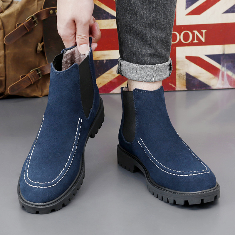 Pánske čižmy Chelsea Klasické Párty Ležérne Retro Krátke Svadobné Nazúvacie Členkové Vintage Kožené Čižmy