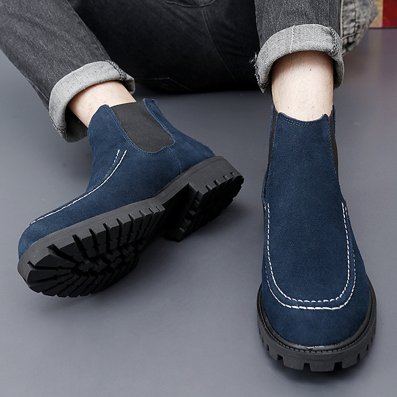 Pánske čižmy Chelsea Klasické Párty Ležérne Retro Krátke Svadobné Nazúvacie Členkové Vintage Kožené Čižmy