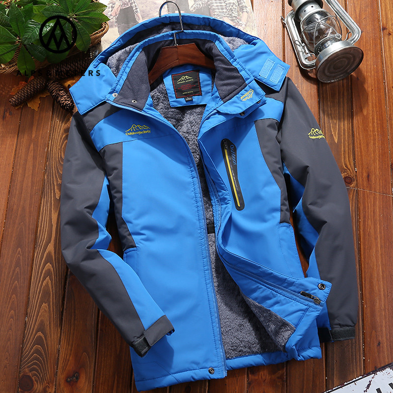 Plus veličina 7XL 8XL 9XL Zimska topla jakna Muška ležerna debela baršunasta parka od flisa Gornja odjeća Vjetrootporna vodootporna vojna jakna
