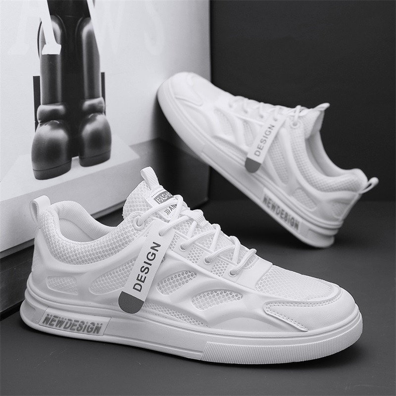 Pánske sieťované tenisky, letné ležérne topánky, pánske priedušné vonkajšie, protišmykové, na chôdzu, cvičebné topánky, nazúvacie topánky, pánske skateboardové topánky