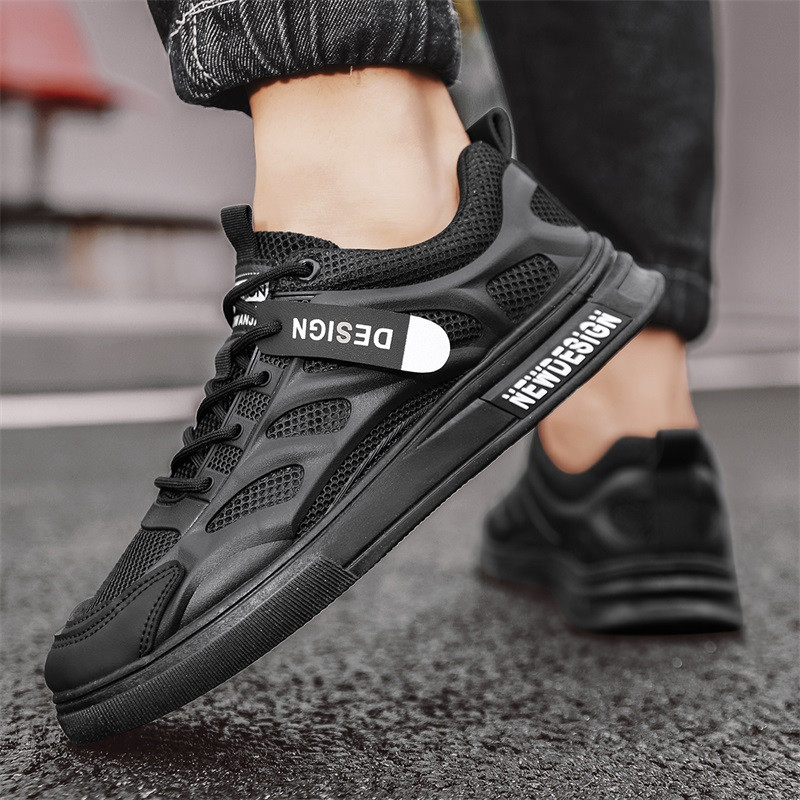 Pánske sieťované tenisky, letné ležérne topánky, pánske priedušné vonkajšie, protišmykové, na chôdzu, cvičebné topánky, nazúvacie topánky, pánske skateboardové topánky