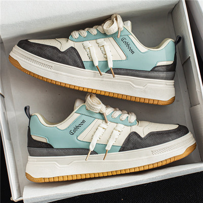 Pantofi Vulcanizati Noi Pantofi ocazional Colorblock Sireturi laterale Tendință Pantofi tenis versatili Tendință Pantofi cu platformă pentru bărbați Pantofi