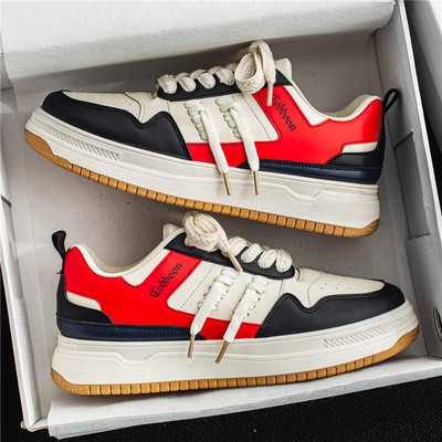 Pantofi Vulcanizati Noi Pantofi ocazional Colorblock Sireturi laterale Tendință Pantofi tenis versatili Tendință Pantofi cu platformă pentru bărbați Pantofi