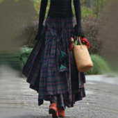 ZOGAA Moteriškas madingas plius dydžio nestandartinis sijonas