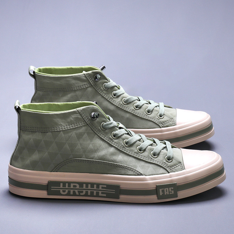 Rudens tendencija žalia Vyriški drobiniai sportbačiai Plokšti Minkšti Vulkanizuoti Batai Vyriški laisvalaikio užsegami vyriški sportbačiai zapatillas hombre