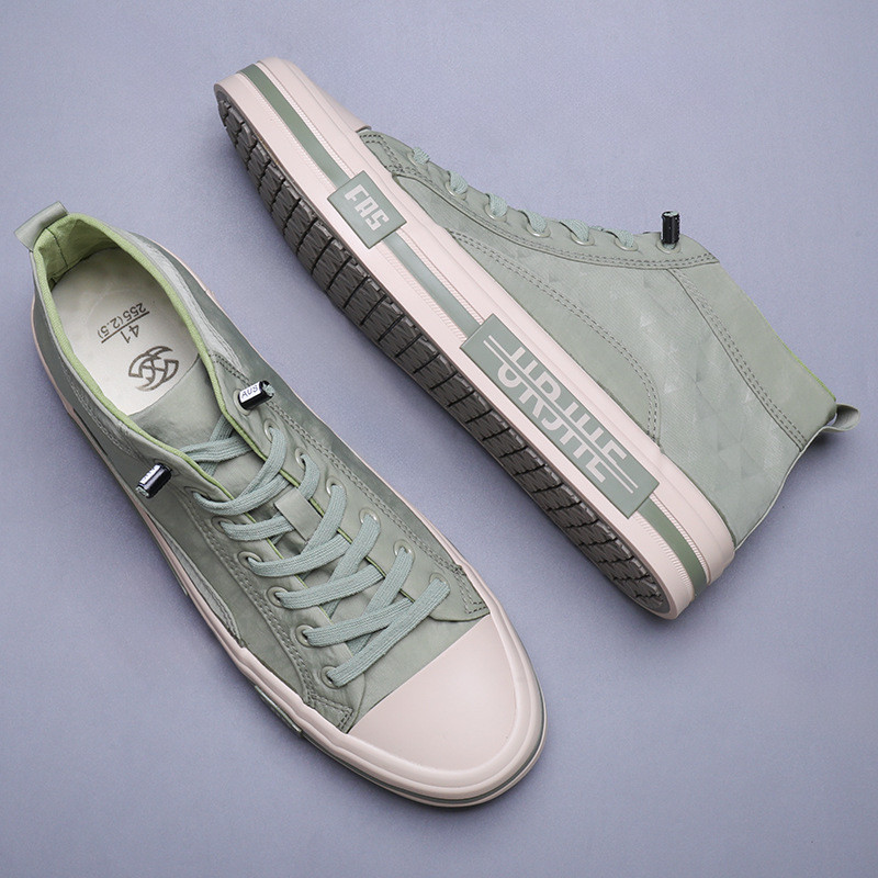 Rudens tendencija žalia Vyriški drobiniai sportbačiai Plokšti Minkšti Vulkanizuoti Batai Vyriški laisvalaikio užsegami vyriški sportbačiai zapatillas hombre