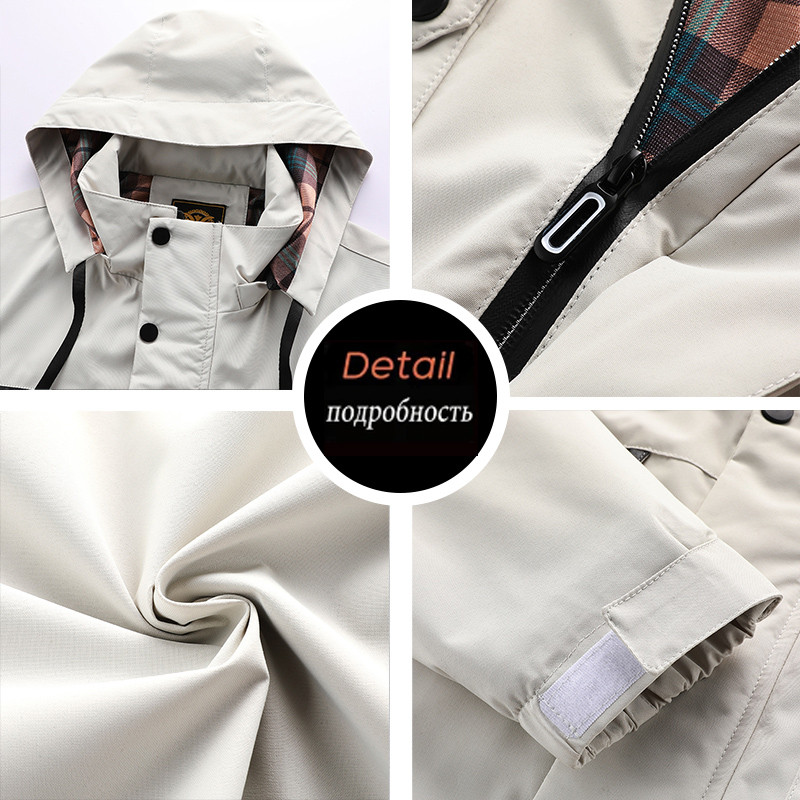 Žieminė nauja vilna šilta stora parkas Vyriška madinga gobtuvu kailinė apykakle nuo vėjo nepraleidžianti parkinė striukė Vyriška klasikinė laisvalaikio striukė vyriška