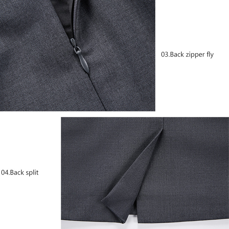 Costum profesional pentru dama Fusta subțire Pachet șold Business Talie elastică Îmbrăcăminte de lucru Fusta scurtă Plus Size S-6XL