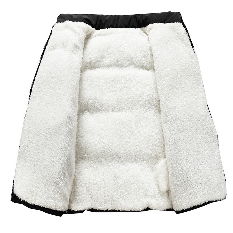 Jesen Zima Topla muška jakna od flisa Modna jednobojna jakna s podstavom od debljeg pamuka Samostojeći ovratnik Ležerni kaput otporan na vjetar, velika veličina 8XL