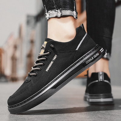 Ανδρικά καλοκαιρινά παπούτσια Causal Zapatillas Hombre Flats για αγόρια που αναπνέουν Ελαφρύ βουλκανισμένο φλατ καμβά A59-67