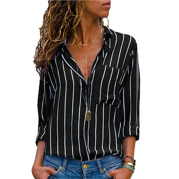 Bella Philosophy Есенна ежедневна дамска блуза с V-образно деколте с дълъг ръкав и голям размер Дамска риза Blusas Vintage Tops chemise femme