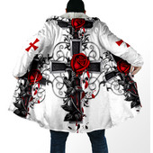 PLstar Cosmos 3Dprinted Knight Oni Mask Art Cloak Coat Hooded Warm Casual Unqiue Unisex Άνδρας/Γυναίκα Premium Hrajuku US Μέγεθος W-3