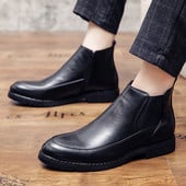 muške ležerne poslovne vjenčanice svečana haljina chelsea čizme cipele od kože crne smeđe gležnjače kaubojske botas hombre zapatos