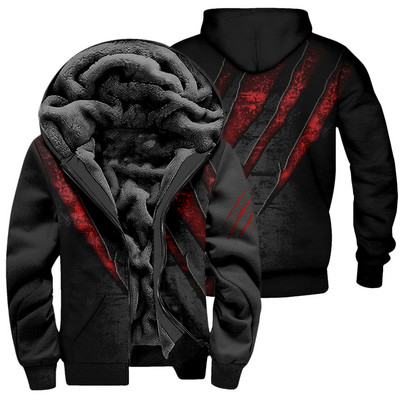 Jachetă etnică Toamnă Iarnă Lână Polar Cald Aztec Geometric Hanorace Fermoar Bărbați Gros Hanorace Streetwear Bărbați Palton