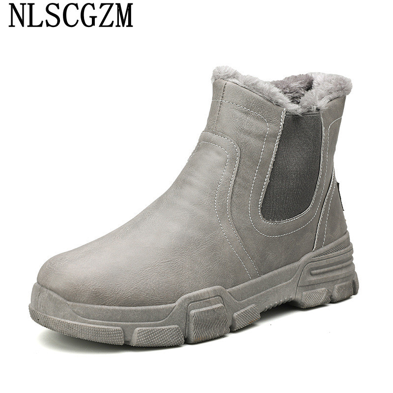 Cizme groase pentru bărbați Pantofi de motocicletă pentru bărbați Cizme de iarnă pentru bărbați Cizme chelsea pentru bărbați 2023 Pantofi casual din piele Bărbați кроссовки