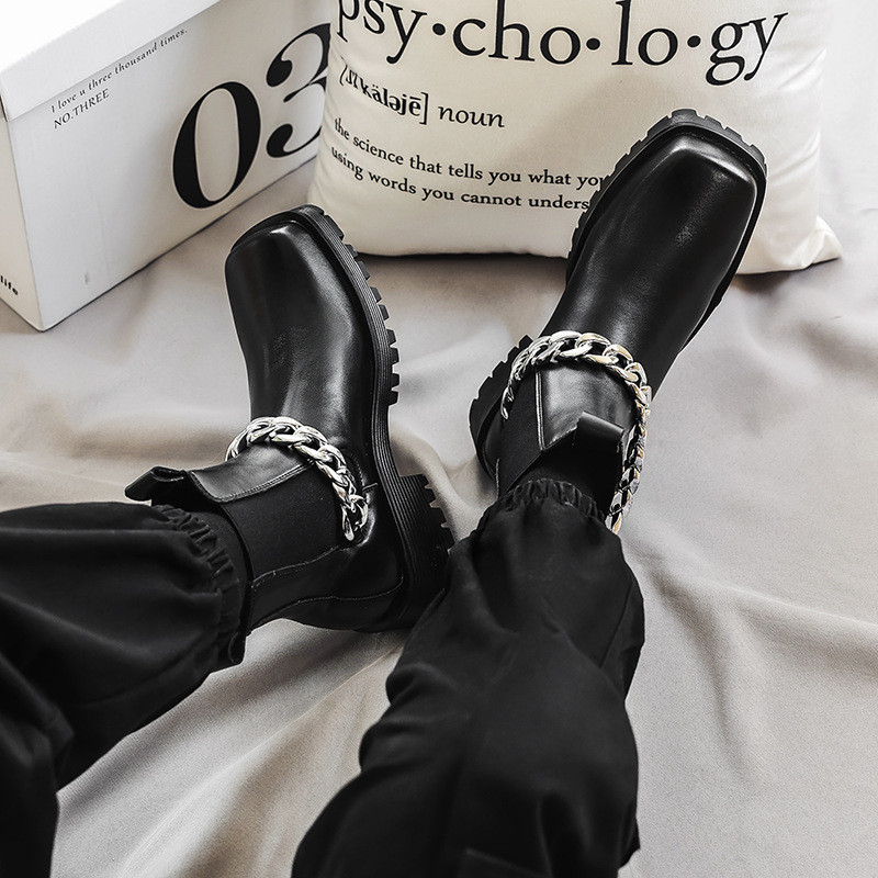 bărbați moda de lux cizme chelsea pantofi de designer de marcă rochie de club de noapte de cowboy cizme din platformă glezne