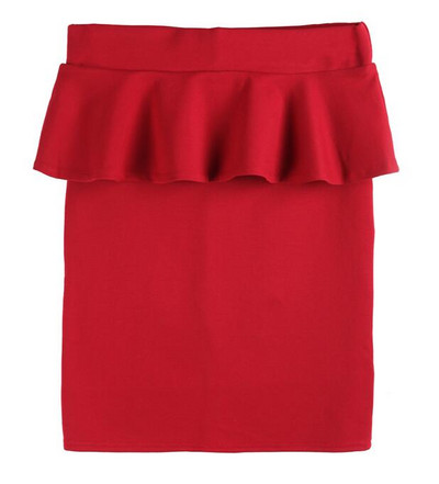 Νέα Κορεάτικα γυναικεία βολάν Slim Stretch Ψηλόμεση pencil Φούστα Plus Size Ρούχα φούστες γυναικείες faldas mujer S-5XL