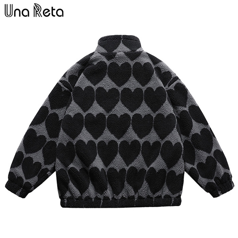 Una Reta M-XXL Χειμερινό ανδρικό παλτό Νέο casual αρνί μαλλί παρκά παλτό Streetwear Loose ανδρικά ρούχα Grain fleece Ανδρικό παλτό