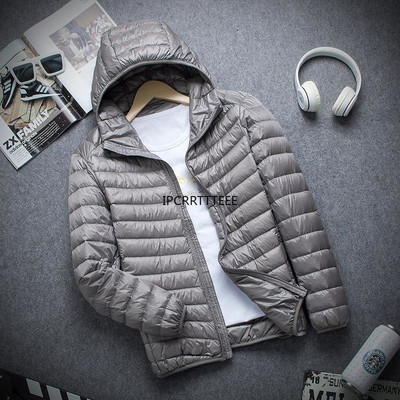 2023 Νέο Φθινοπωρινό, Χειμερινό Ανδρικό Εξαιρετικά ελαφρύ μπουφάν με κουκούλα και βαμβακερό παλτό, χειμερινά μπουφάν