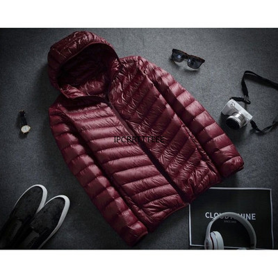 2023 Νέο Φθινοπωρινό, Χειμερινό Ανδρικό Εξαιρετικά ελαφρύ μπουφάν με κουκούλα και βαμβακερό παλτό, χειμερινά μπουφάν