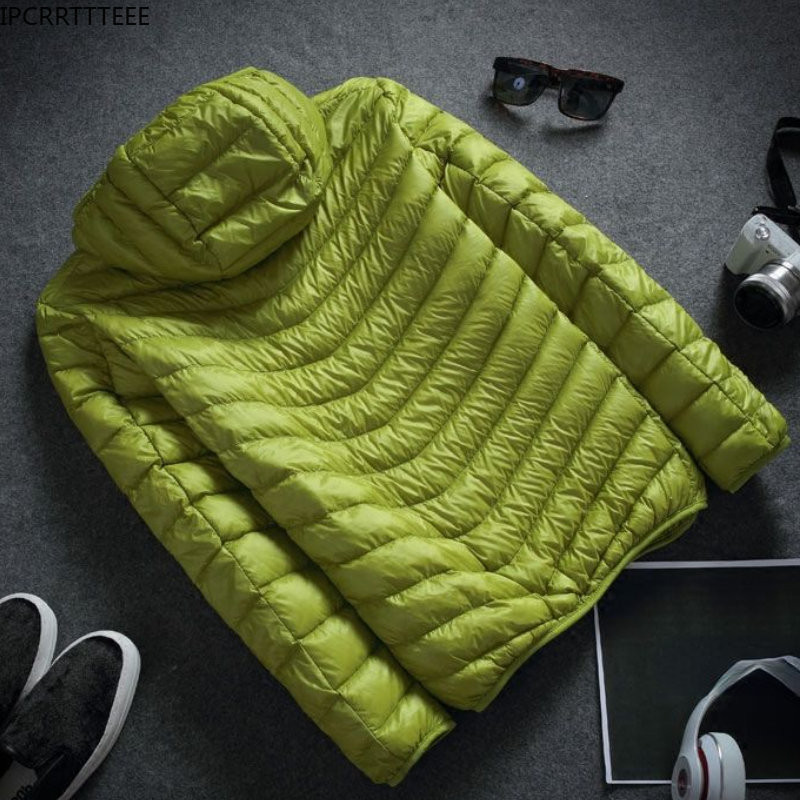 2023 Νέο Φθινοπωρινό, Χειμερινό Ανδρικό Εξαιρετικά ελαφρύ μπουφάν με κουκούλα και βαμβακερό παλτό, χειμερινά μπουφάν