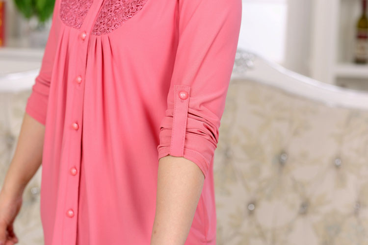 LET-SETTING vânzare la cald Bluză cămașă cu mâneci lungi de mărime mare