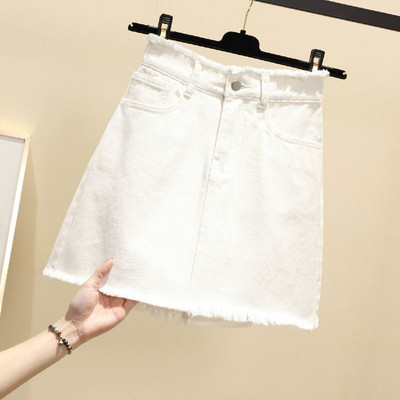 Vintage traper suknja, ljetna 2023. Mini suknje s dizajnom neravnina za žene, korejska kratka suknja visokog struka plus veličine 5XL