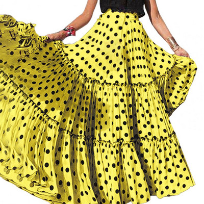 Γυναικεία φούστα Beautiful Dot Print Μακριά Φούστα Πολύχρωμη Μακριά Φούστα Plus Size Γυναικεία φούστα για έξοδο