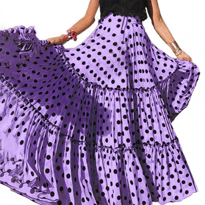 Γυναικεία φούστα Beautiful Dot Print Μακριά Φούστα Πολύχρωμη Μακριά Φούστα Plus Size Γυναικεία φούστα για έξοδο