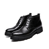 Bărbați Cizme negre Petrecere Nuntă șireturi Retro Casual Clasici Vintage Scurte Cizme din piele