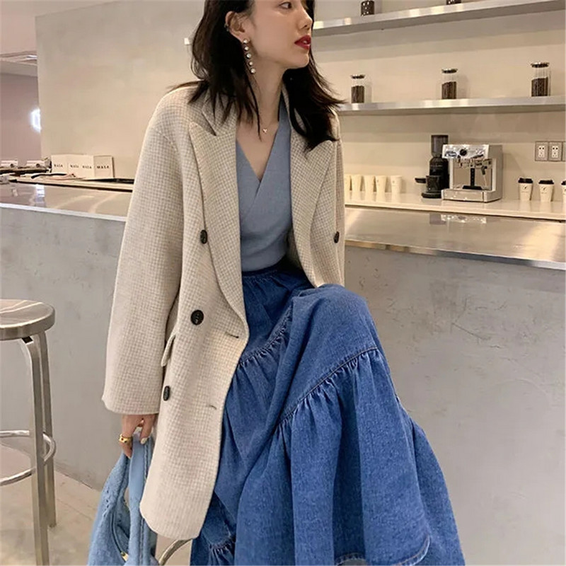 Plus Size 5xl cusături lungi, tort, fustă plisată, femei, toamnă, albastru, din blugi, modă coreeană, simplă, epocă, lungă